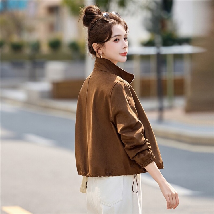 Thin spring cstand collar Casual coat