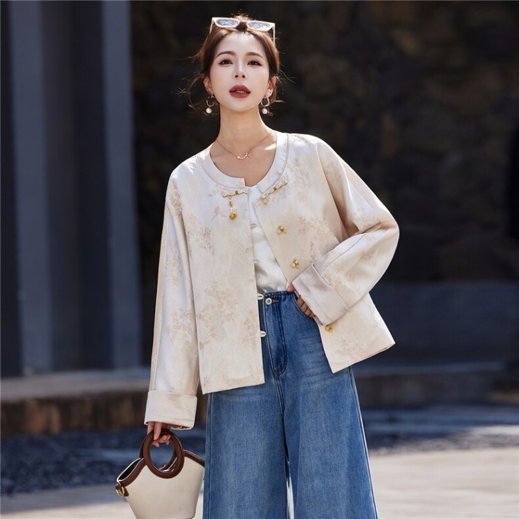 Casual embroidery spring loose Chinese style jacket