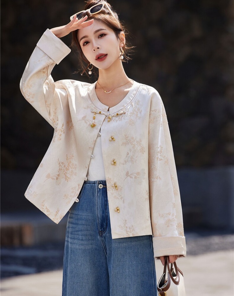 Casual embroidery spring loose Chinese style jacket