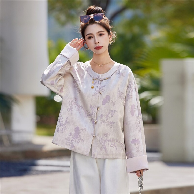 Casual embroidery spring loose Chinese style jacket