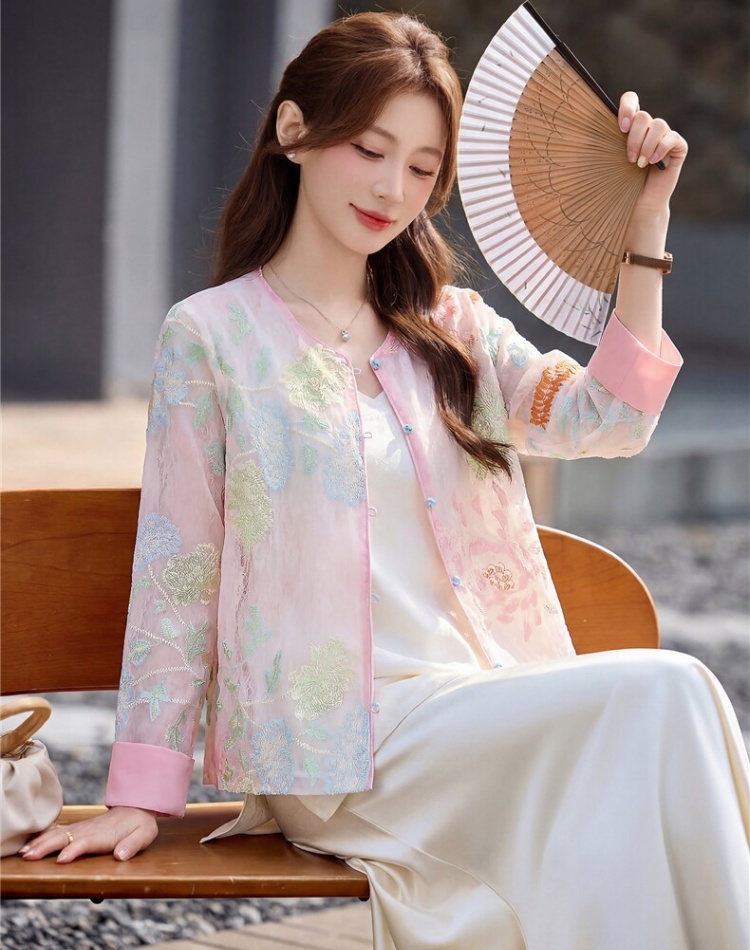 Spring Chinese style short skirt fashion tops 2pcs set