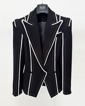 Slim mixed colors jacket fashion European style coat