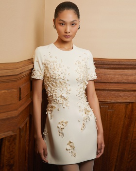 Short sleeve European style spring and summer colors dress