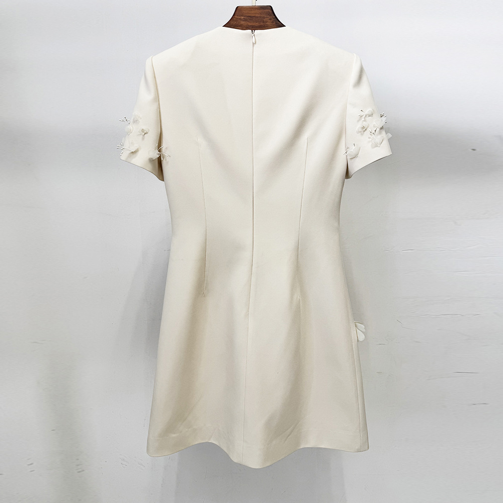 Short sleeve European style spring and summer colors dress