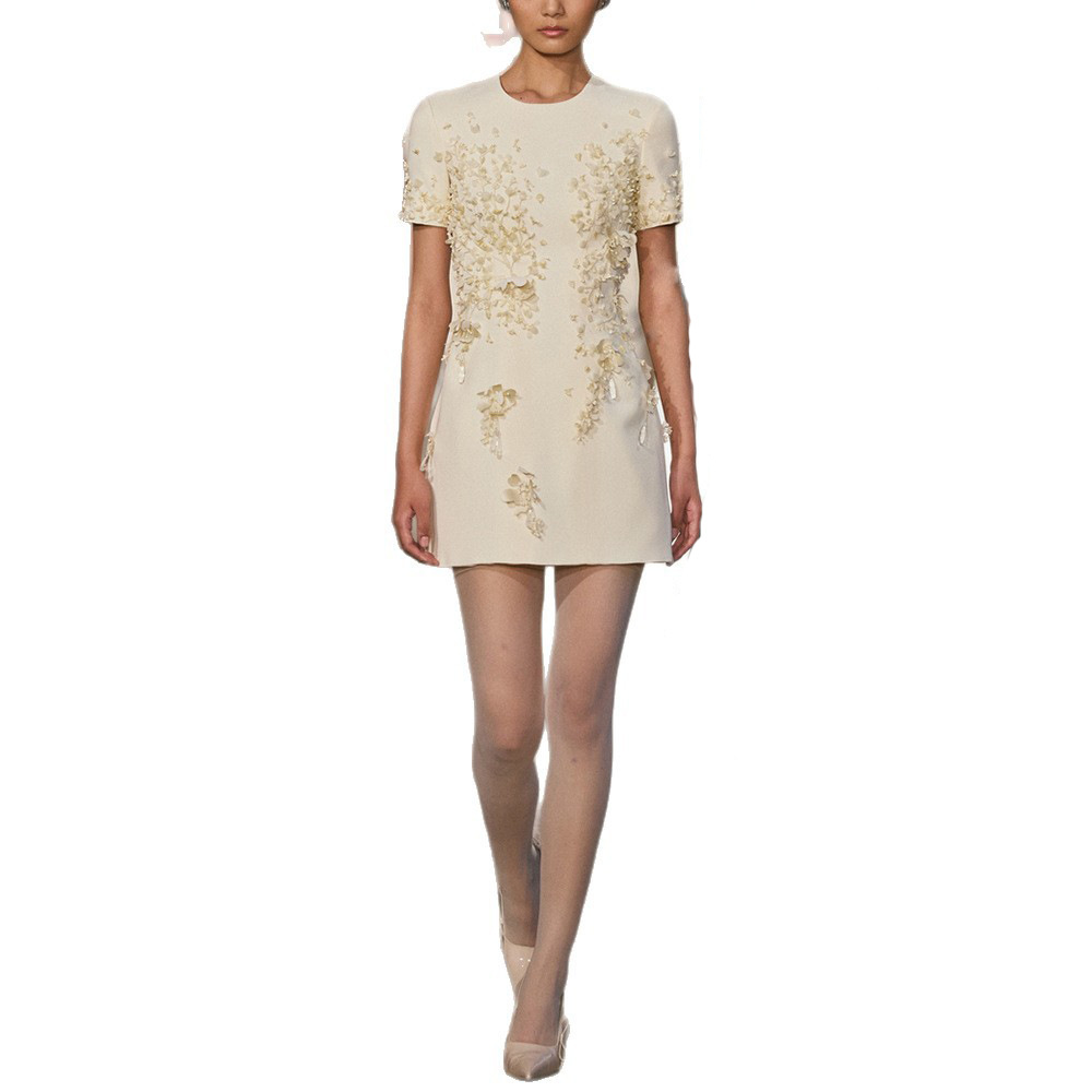 Short sleeve European style spring and summer colors dress