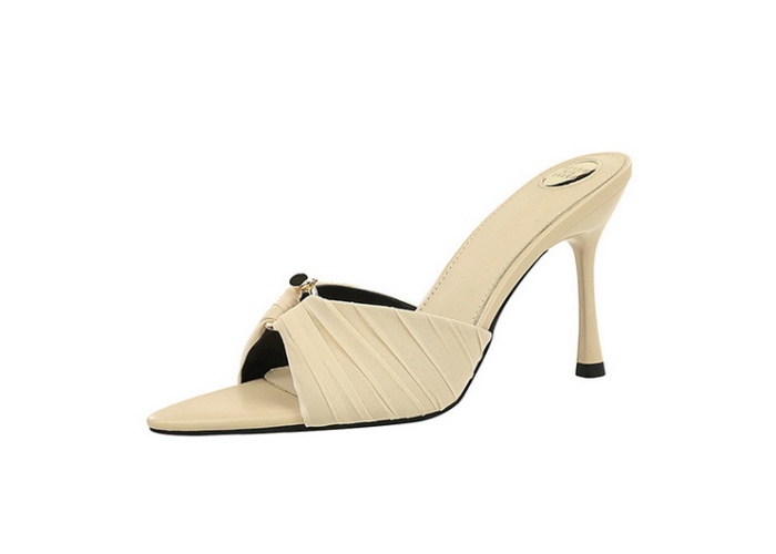 Pointed all-match slippers lace fold sandals for women