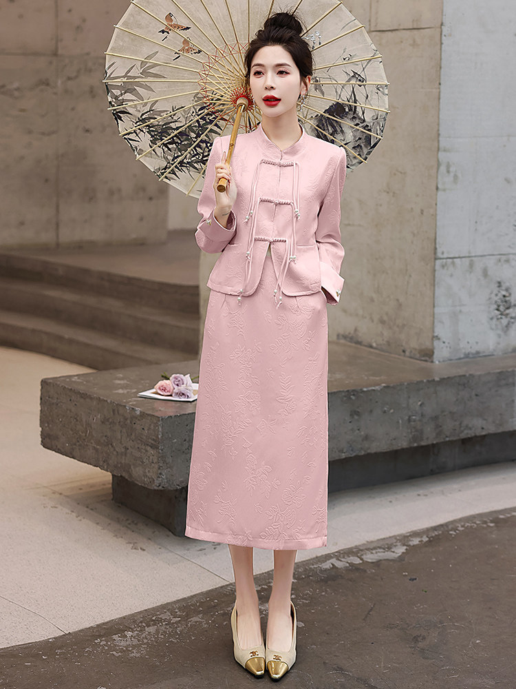 Temperament fashionable spring and autumn cozy skirt 2pcs set