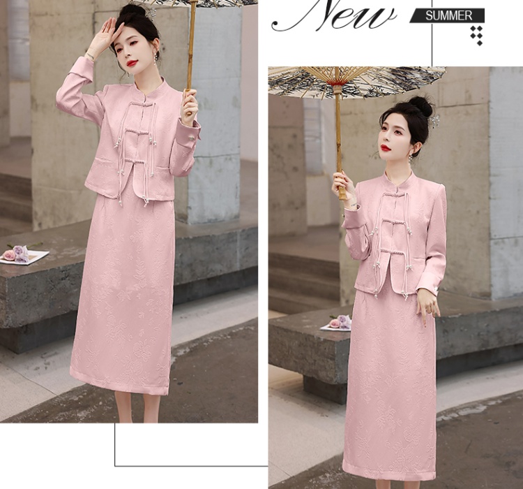 Temperament fashionable spring and autumn cozy skirt 2pcs set