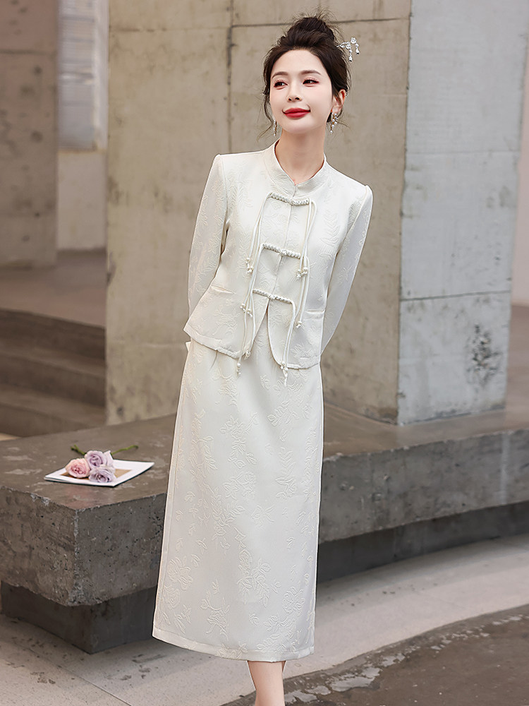 Temperament fashionable spring and autumn cozy skirt 2pcs set