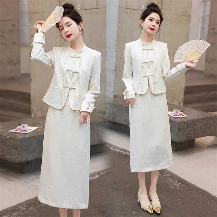 Temperament fashionable spring and autumn cozy skirt 2pcs set