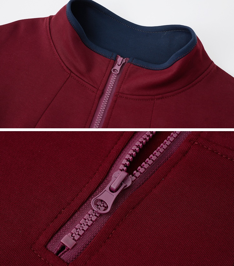 Cstand collar half zip tops Casual hoodie for women