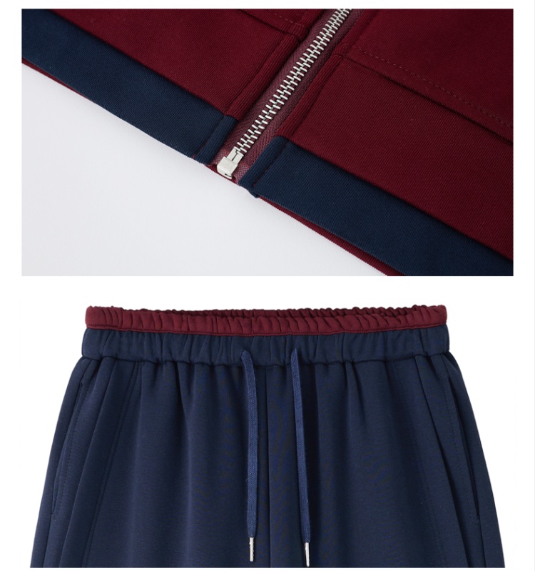 Casual loose casual pants middle-aged coat 2pcs set