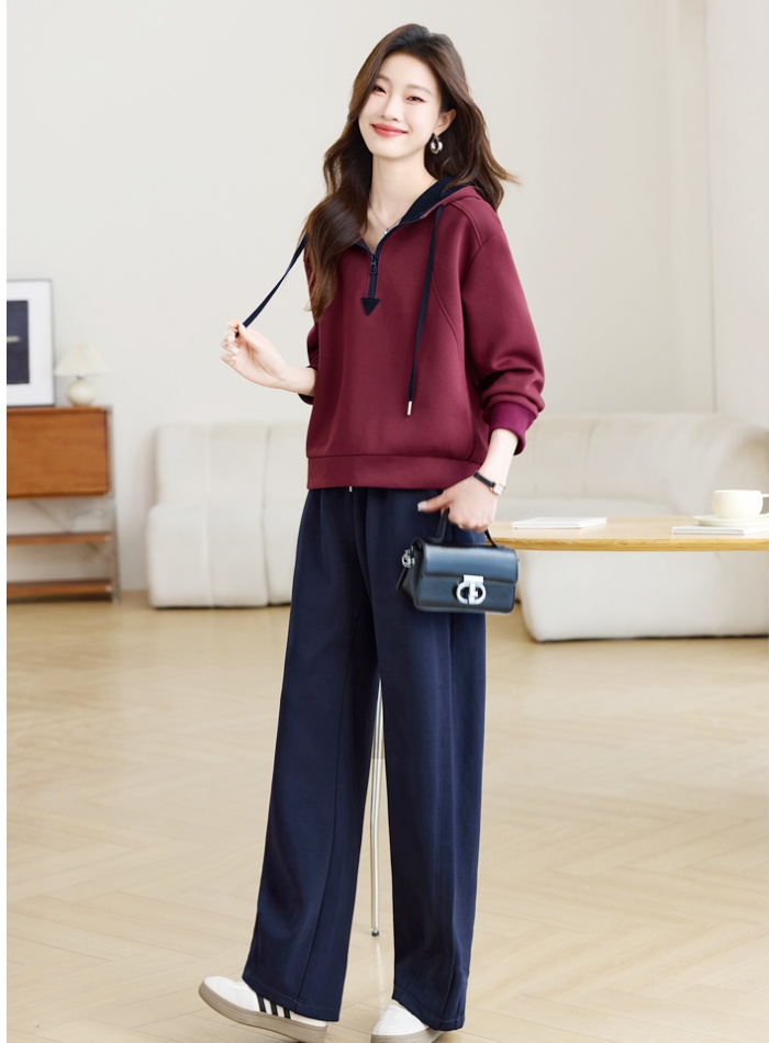 Spring Casual hooded Western style hoodie a set for women