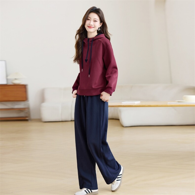 Spring Casual hooded Western style hoodie a set for women