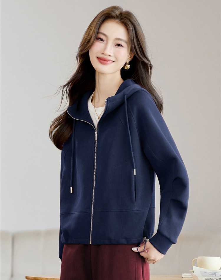 Zip Casual autumn hoodie hooded fashion tops for women