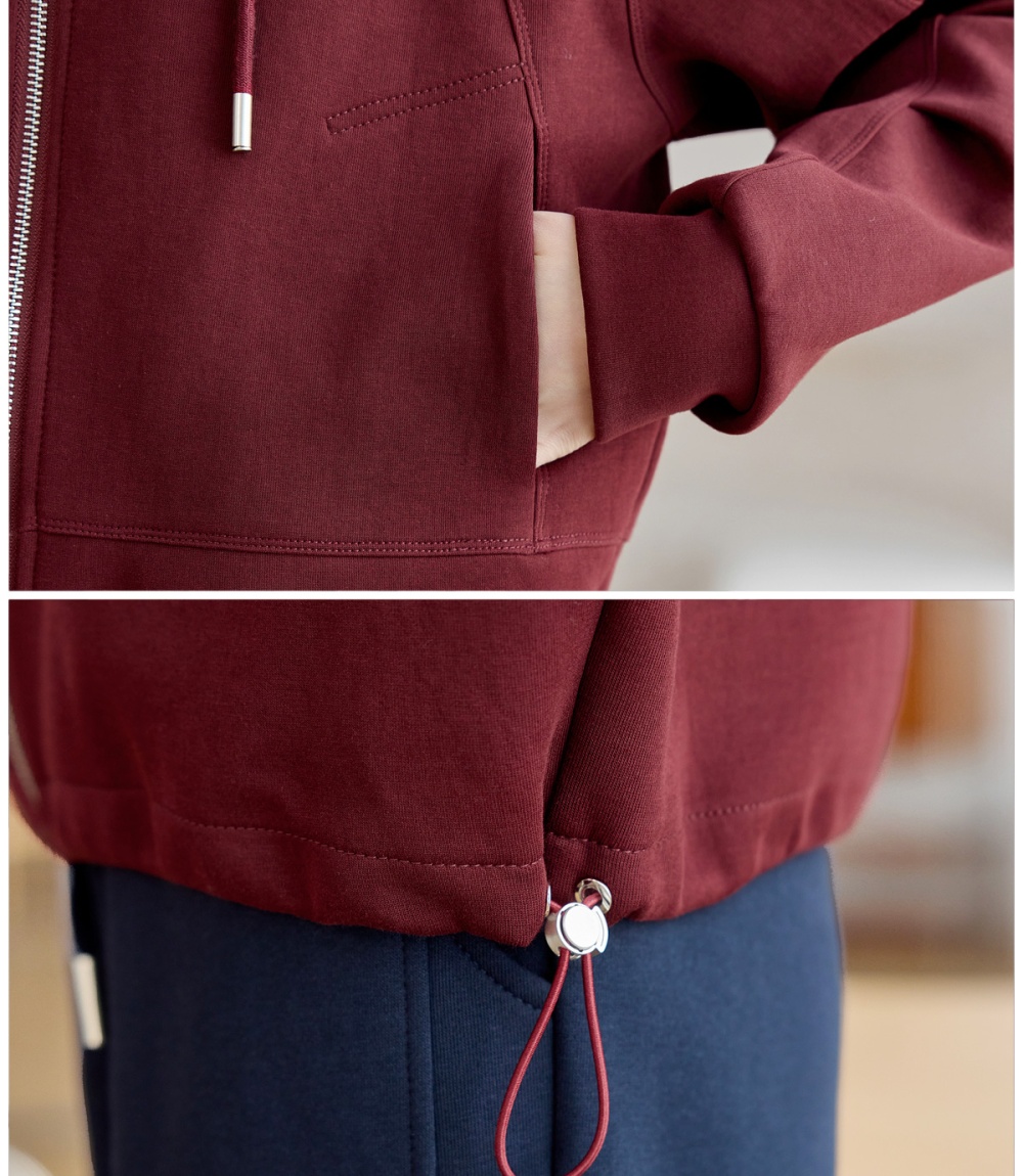 Zip Casual autumn hoodie hooded fashion tops for women