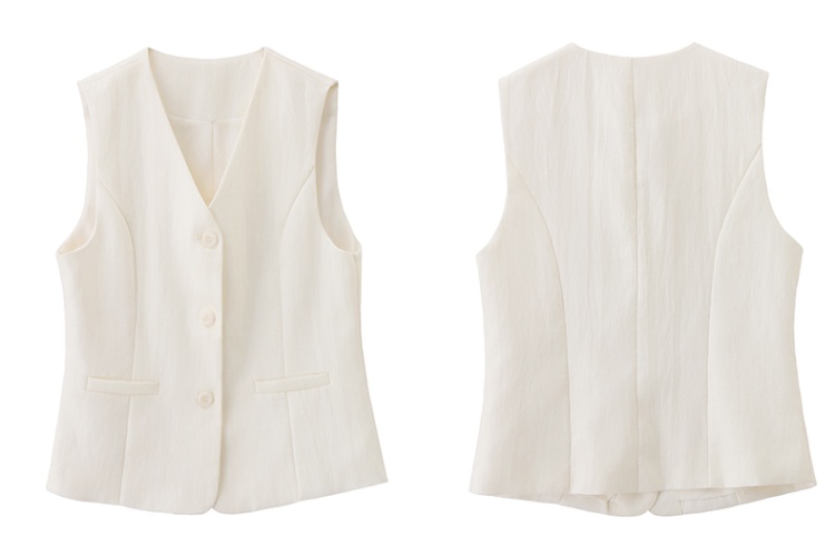 Lace splice skirt V-neck waistcoat 2pcs set