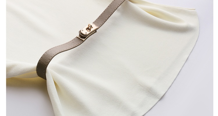 Skirt hem horizontal collar skirt with belt tops 2pcs set