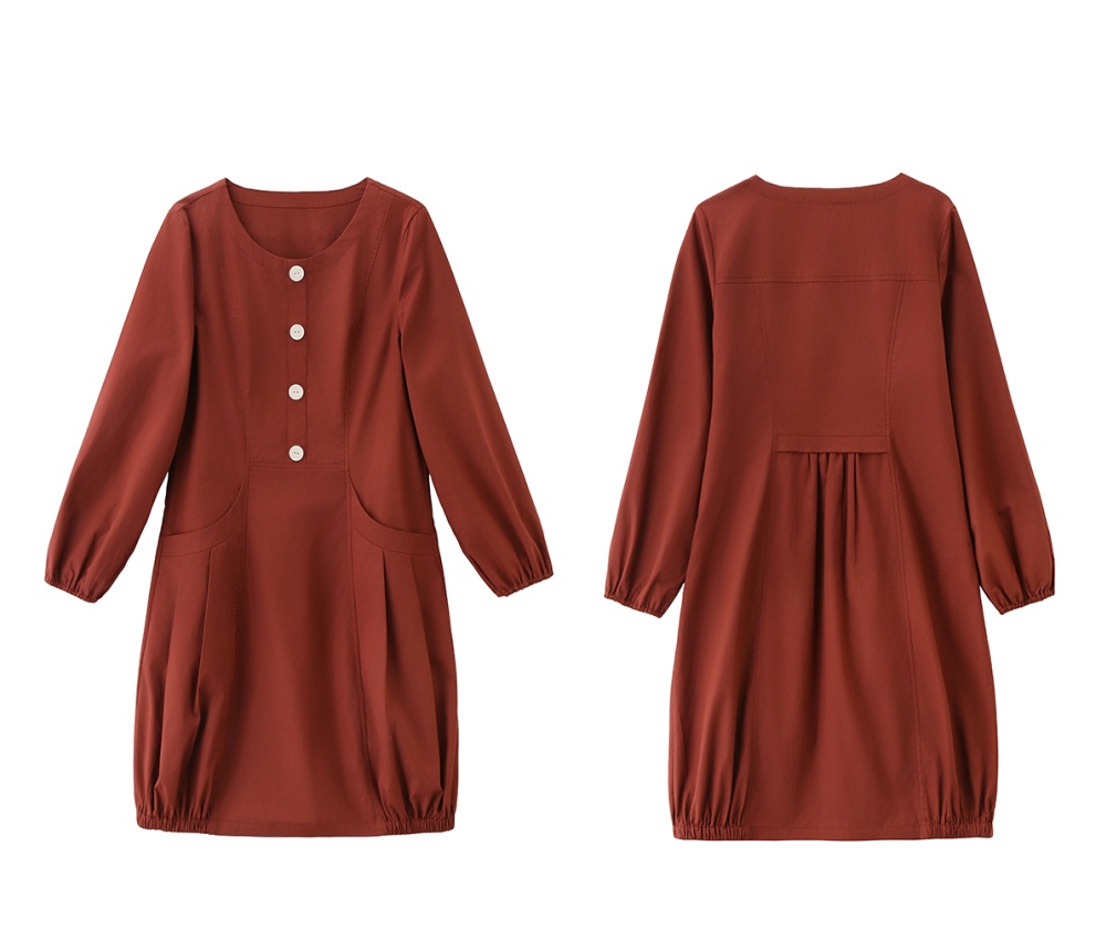 Fashion cotton spring long sleeve elegant dress