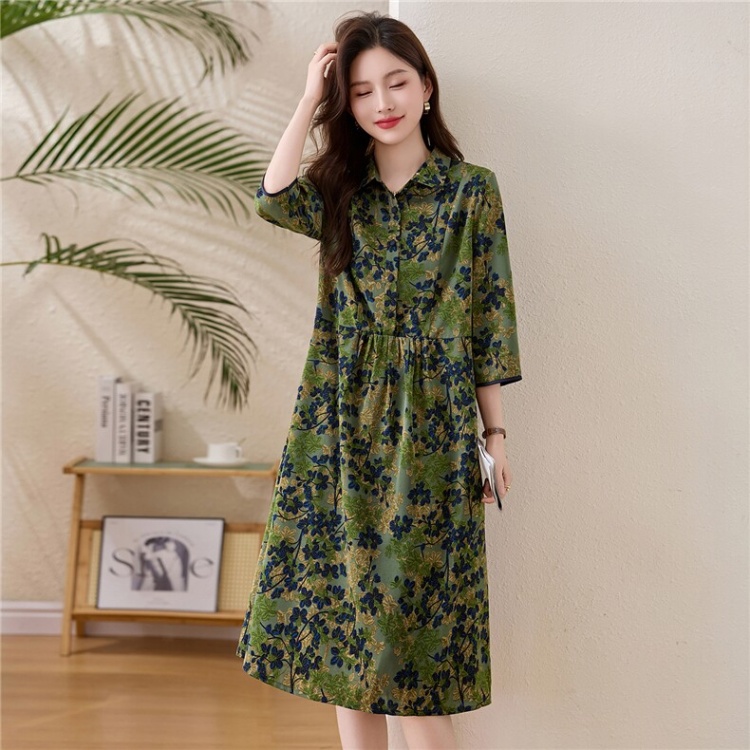 Fashion Casual loose floral short sleeve dress