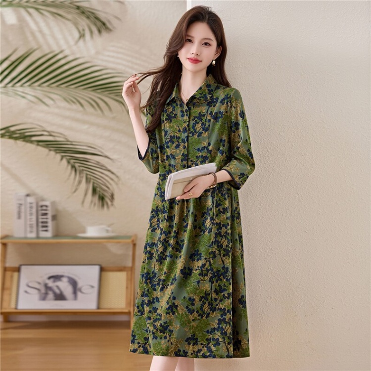 Fashion Casual loose floral short sleeve dress