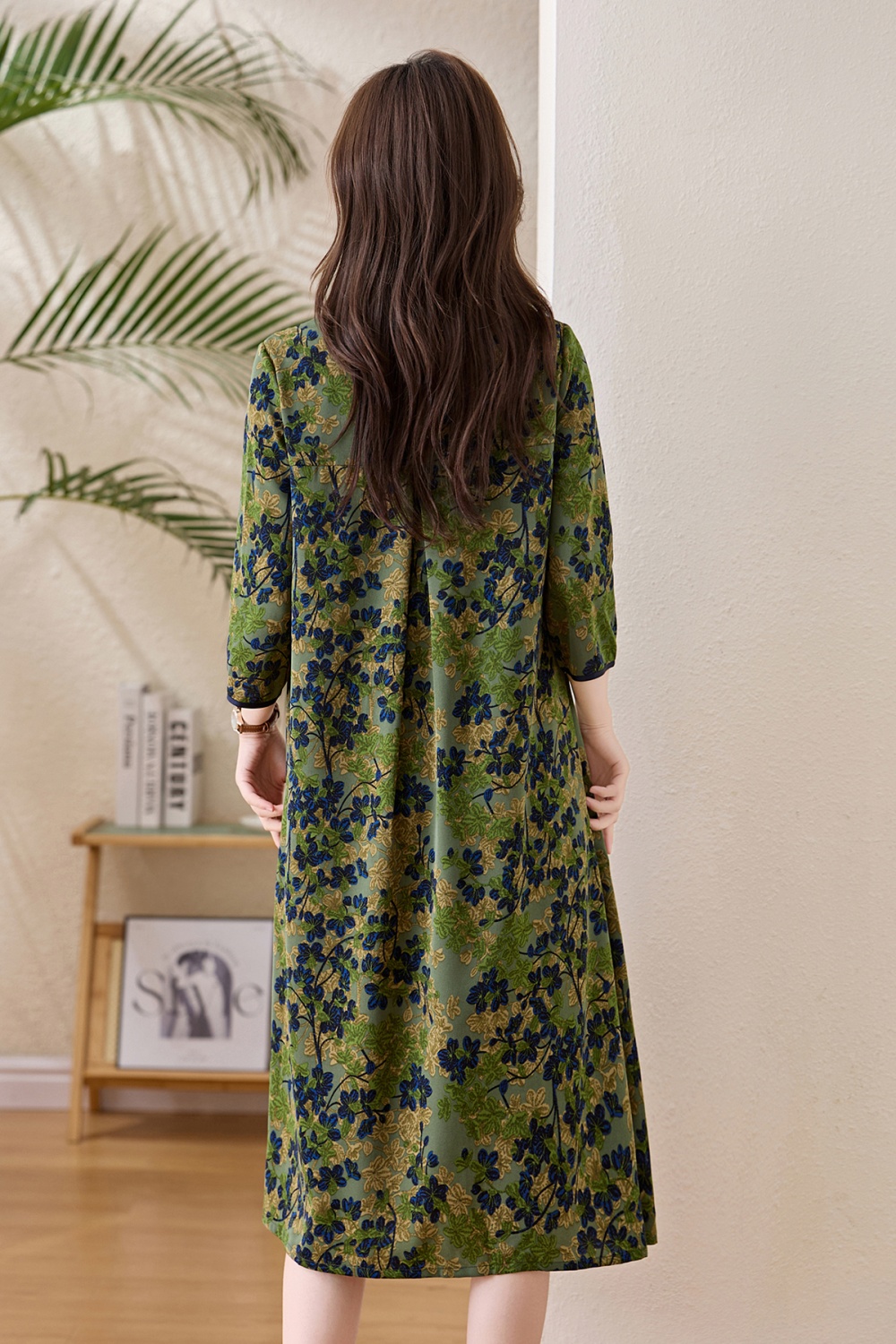 Fashion Casual loose floral short sleeve dress