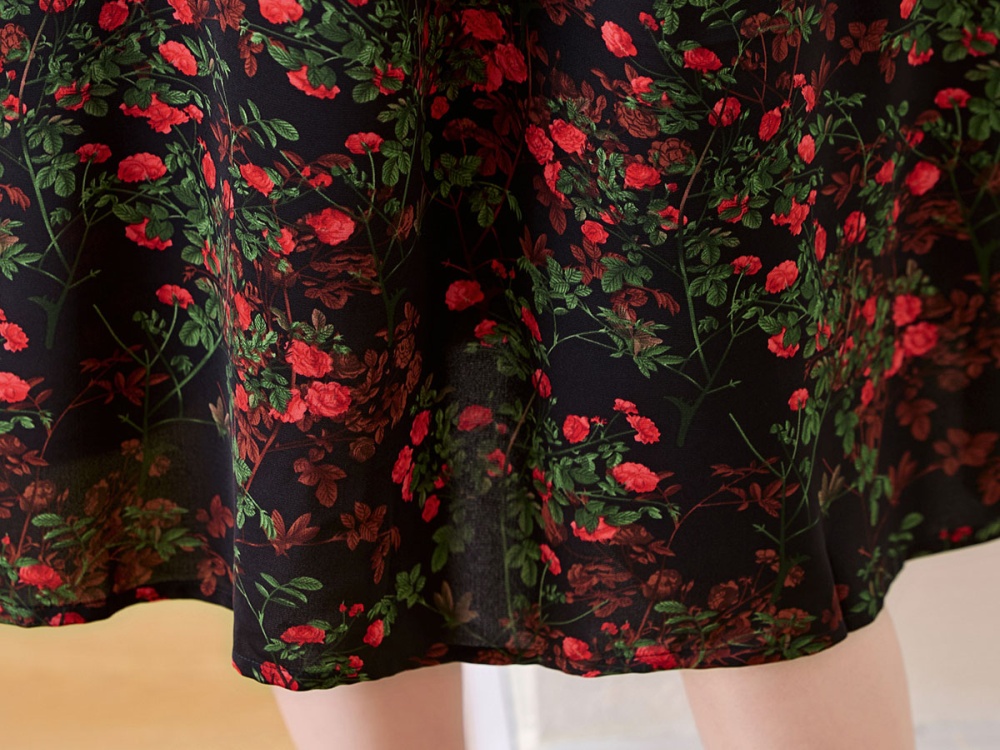 Fashion Casual loose floral short sleeve dress