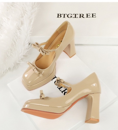 European style sexy platform fashion patent leather shoes