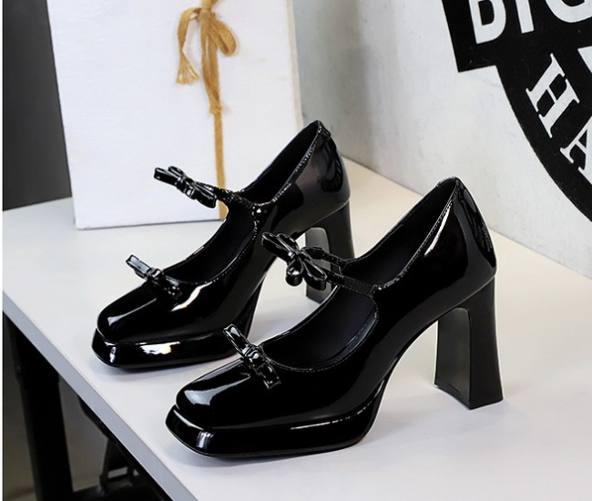 European style sexy platform fashion patent leather shoes