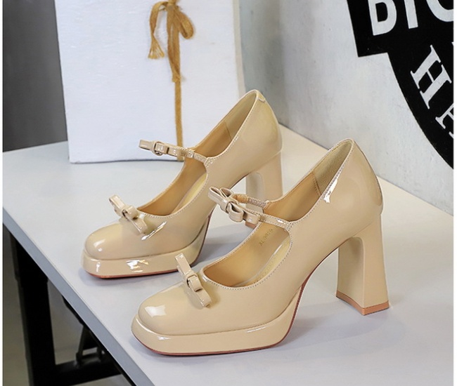 European style sexy platform fashion patent leather shoes