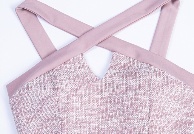 Temperament spicegirl dress low-cut fold T-back