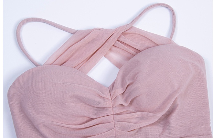 Package hip sexy pinched waist T-back fold slim dress