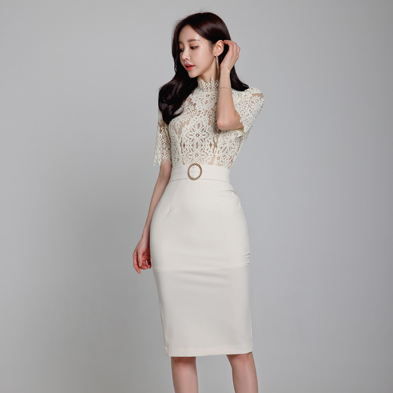 Commuting ladies lace temperament summer dress for women