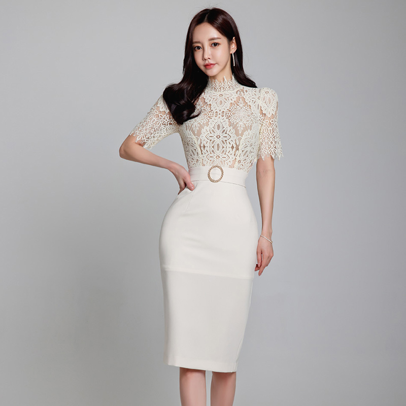 Commuting ladies lace temperament summer dress for women