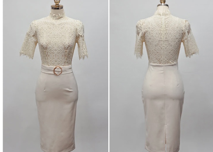 Commuting ladies lace temperament summer dress for women