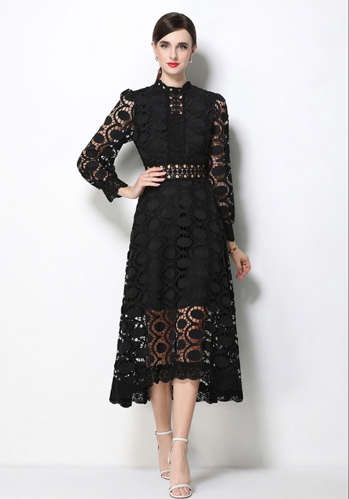 France style long autumn fashion long sleeve ladies dress