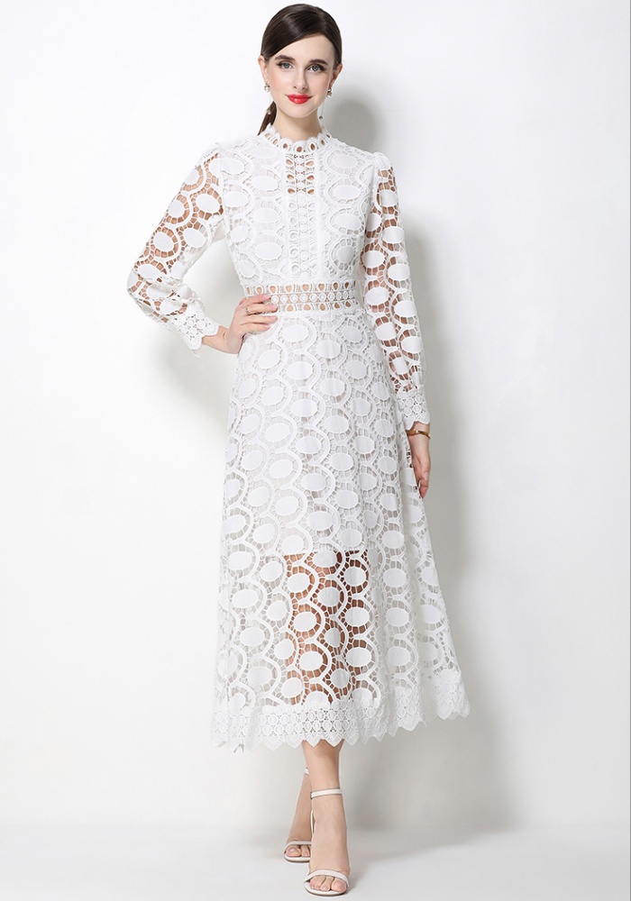 France style long autumn fashion long sleeve ladies dress