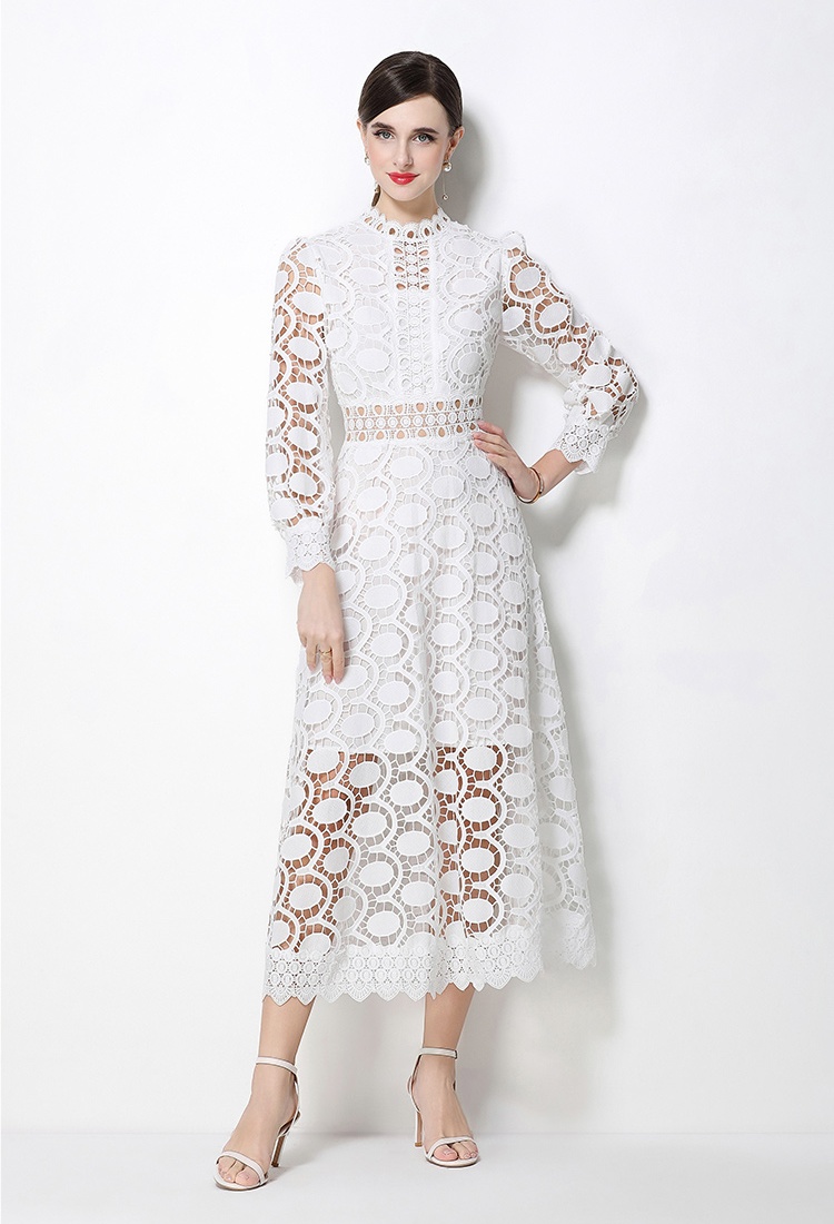 France style long autumn fashion long sleeve ladies dress