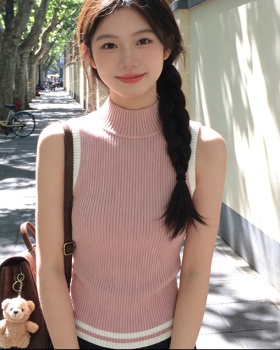 Knitted spicegirl slim vest enticement pinched waist tops