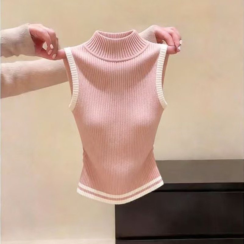 Knitted spicegirl slim vest enticement pinched waist tops