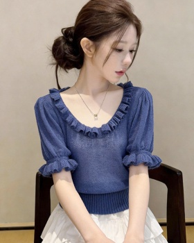 Korean style tops pure sweater for women