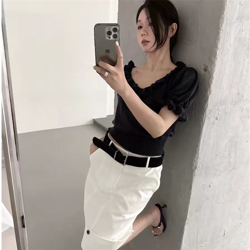 Korean style tops pure sweater for women