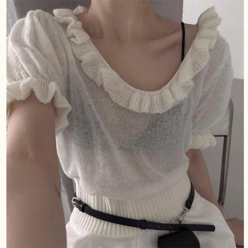 Korean style tops pure sweater for women