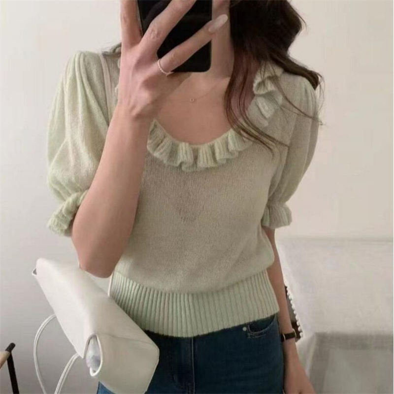 Korean style tops pure sweater for women