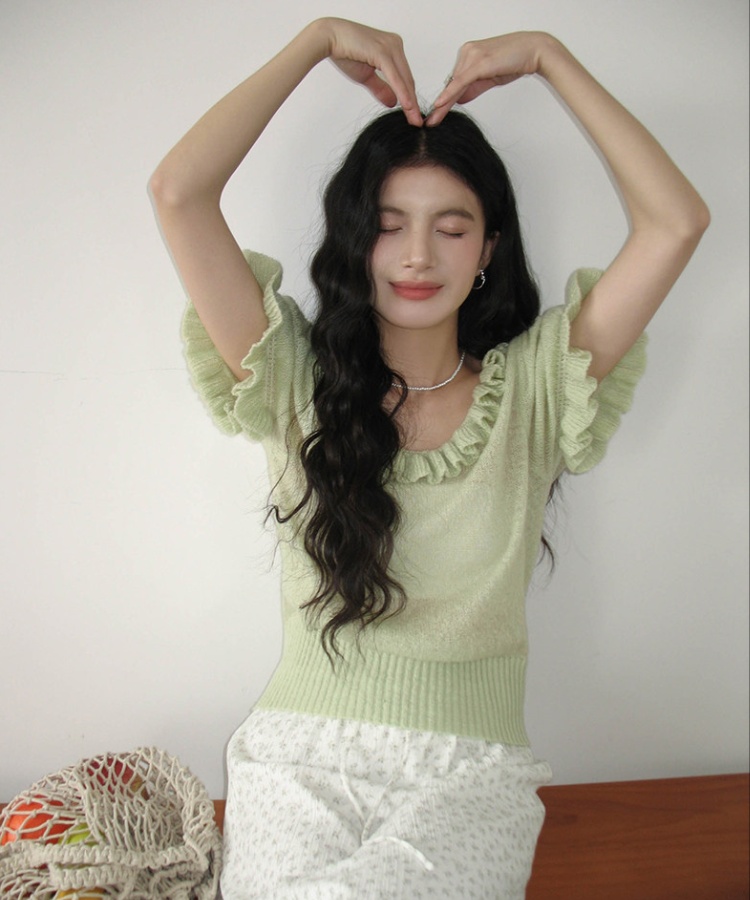 Korean style tops pure sweater for women