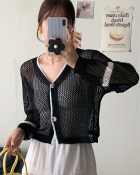 Short sunscreen small shawl knitted outside the ride tops