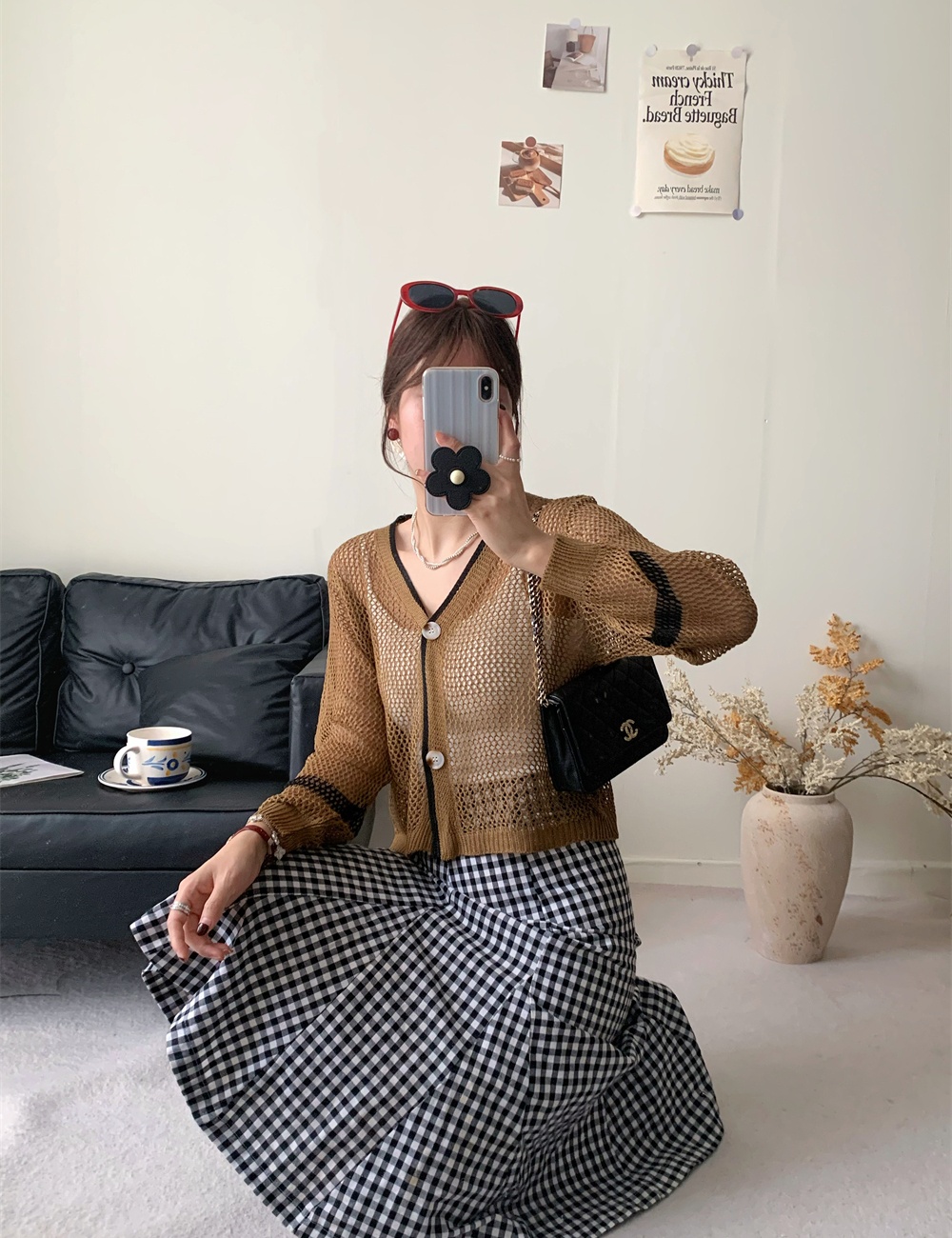 Short sunscreen small shawl knitted outside the ride tops