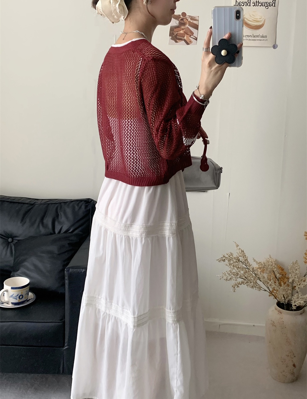 Short sunscreen small shawl knitted outside the ride tops