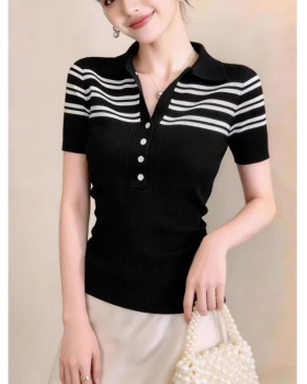 White short sleeve tops niche T-shirt for women