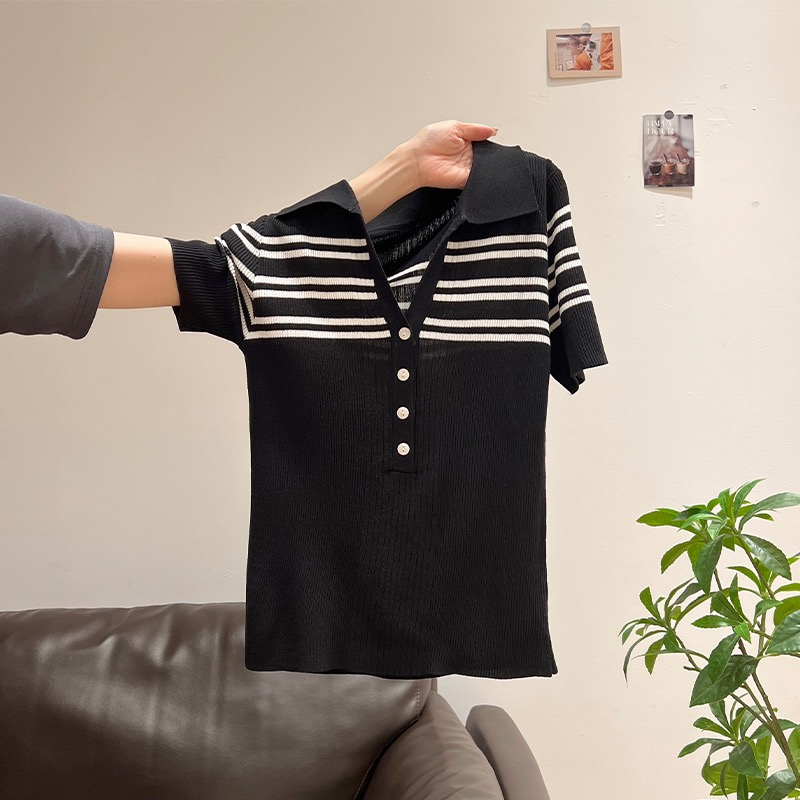 White short sleeve tops niche T-shirt for women